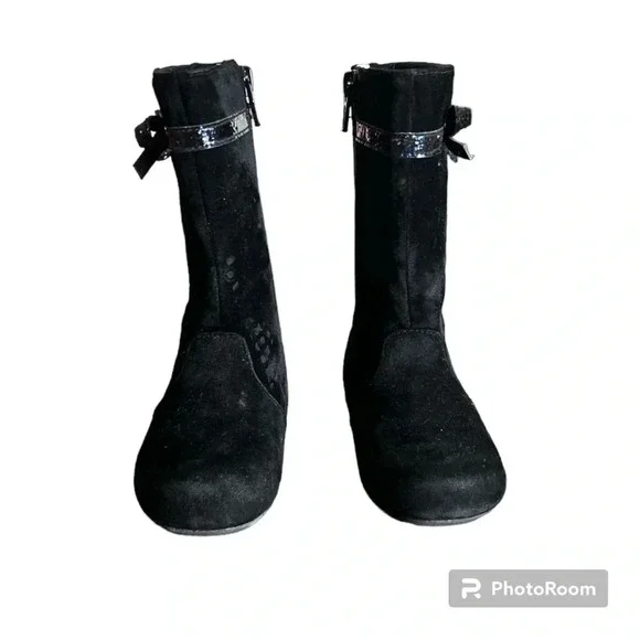 Gymboree black dress boots toddler size 8 - Picture 2 of 7